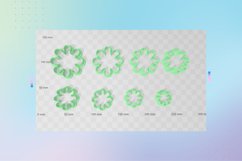 Flower 9 Clay Cutter - Floral Botanical STL Product Image 2