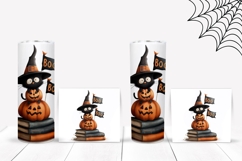 Boo Halloween Cat Tumbler, Cartoon Pumpkins Tumbler Wrap Product Image 2