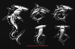 10 Bundle Dark Art Shark Predator Fish Sea Fins Jaws Bleed Product Image 3