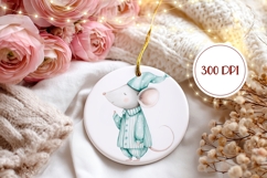 Christmas Mouse Ornament Design, Christmas Animals Ornament Product Image 2