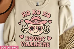 XOXO Howdy Valentine PNG, Western Valentine Sublimation PNG Product Image 2