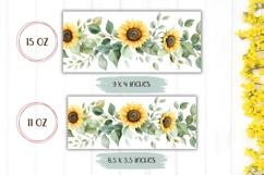 Watercolor Flowers Mug Sublimation, Floral Mug Design Product Image 2