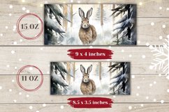 Winter Animals Mug Wrap Design, Christmas Coffee Cup Design Product Image 2