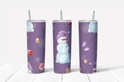 Winter cute Girl Skinny tumbler wrap design Product Image 2