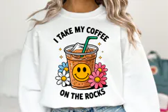 I take my Coffee on the Rocks svg | Svg Cut File | Shirt Svg Product Image 1
