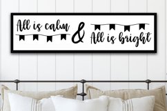 All is calm &amp; all is bright SVG, Christmas SVG Product Image 2