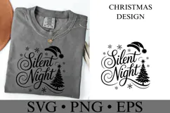 Silent Night Svg | Christmas svg | Shirt Svg Product Image 1
