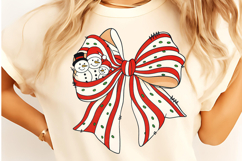Christmas Coquette Bow PNG, Christmas Sublimation Design Product Image 2
