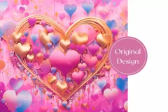Pastel Love Tumbler Design, Valentine's Day Sublimation PNG Product Image 2
