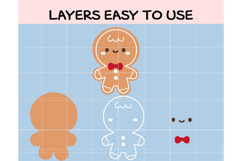 Christmas Gingerbread Cookies SVG Bundle | Cute Gingerbread Product Image 2