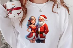 Mr And Mrs Santa Claus Clipart Sublimation, Christmas PNG Product Image 2