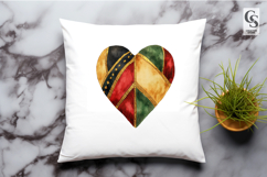African Print Heart Clipart Sublimation PNG Product Image 3