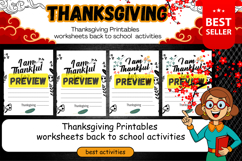 Thanksgiving Printable worksheets kindergarten activities Product Image 2