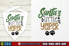Santa's little yelper SVG, Christmas Dog SVG Product Image 2