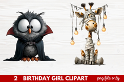 Quirky Halloween Clipart | Cute Spooky Character PNG Illustr Product Image 1