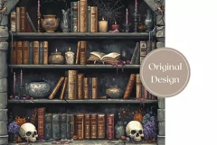 Halloween Tumbler Wrap Design, Magic Books Tumbler PNG Product Image 2