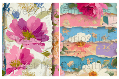 Shabby Chic, Mixed Media, Papers, Junk Journal, Flowers Product Image 2
