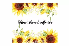 Shine Like a Sunflower 20 OZ Tumbler Sublimation Design PNG Product Image 2