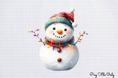 Christmas Cute-Snowman Clipart Bundle PNG Product Image 3