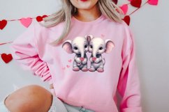 Couple Animal Valentines Day Clipart, Watercolor Couple Product Image 2