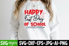 Happy First Day Of School SVG Cut File,Teacher SVG Design Product Image 2