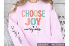 Choose Joy Every Day Matters Sleeve PNG Design Product Image 3