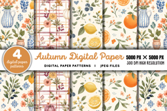 Autumn Digital Paper Backgrounds JPG Product Image 1