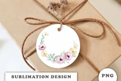 Watercolor flowers wreath PNG Product Image 2