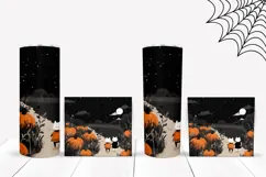 Cute Halloween Cats Tumbler, Halloween Pumpkins Tumbler PNG Product Image 2