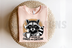 Raccoon With Glasses Thriving On Chaos And Caffeine Product Image 2