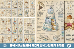 Ephemera Baking Recipe Junk Journal Pages Product Image 1