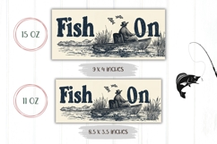 Fish On Mug Design, Fishing Mug, Fisherman Mug Template Product Image 2