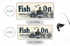 Fish On Mug Design, Fishing Mug, Fisherman Mug Template Product Image 2