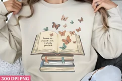 Between the pages of a lovely place PNG, Reading Books PNG Product Image 1