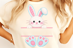 Easter Bunny Split Monogram Sublimation, Happy Easter PNG Product Image 3