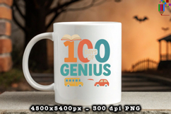 100 Days of Genius Sublimation Design Product Image 3