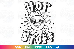 Summer svg Hot Stuff Sunshine Sun sunglasses Beach kids pun Product Image 2