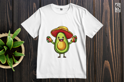 Mexican Avocado Fiesta Clipart Sublimation PNG Product Image 2