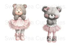 Bear, Teddy Bear, Shabby Chic, Ephemera, PNG, Clipart Product Image 2