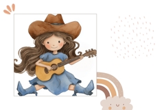 Cowboy Girl Pillow Template, Cowboy Pillow Sublimation Product Image 2