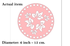 Crochet basket base carved ornament instant download file 6 Product Image 2