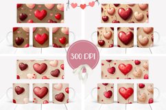 Love Cherry Mug Template, Love Hearts Mug Wrap Designs Product Image 2