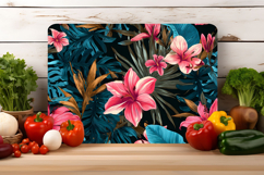 Tropical Floral Cutting Board Design | Cutting Board png Product Image 3