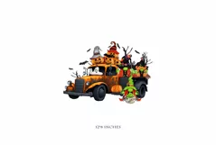 Witch gnomes on pumpkin truck, Halloween Truck, halloween Product Image 2