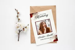 Funeral Floral Prayer Card, Ms Word and Photoshop Template Product Image 2