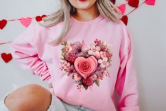 Vintage Valentines Day Flowers Clipart Product Image 2