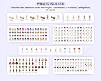 Fancy Besties Clipart, Short Dresses Product Image 2