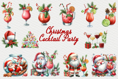 Christmas Cocktail Party watercolor Product Image 2