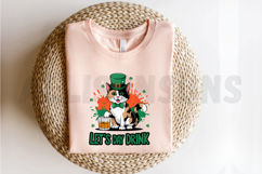 Cat St. Patrick&#039;s Day PNG, Funny Cat Sublimation PNG Product Image 2