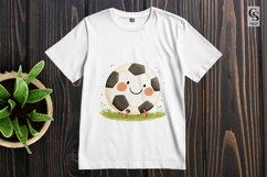 Cute Soccer Ball Clipart Sublimation PNG Product Image 2